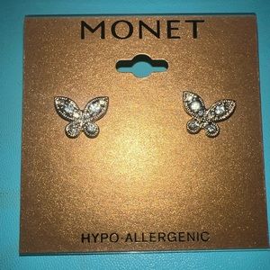Monet butterfly earrings new